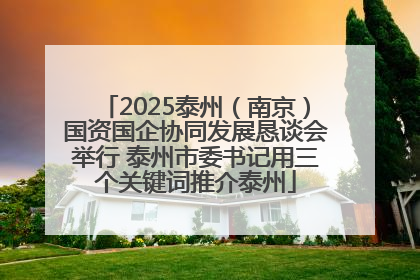 2025泰州（南京）国资国企协同发展恳谈会举行 泰州市委书记用三个关键词推介泰州